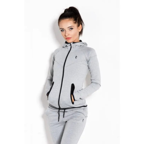 Kevin Levrone Hoodie Jacket 01 LW Melange Grey
