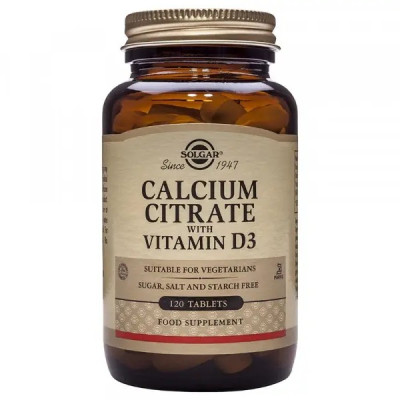 Solgar Calcium Citrate with Vitamin D3 — tablets | 120