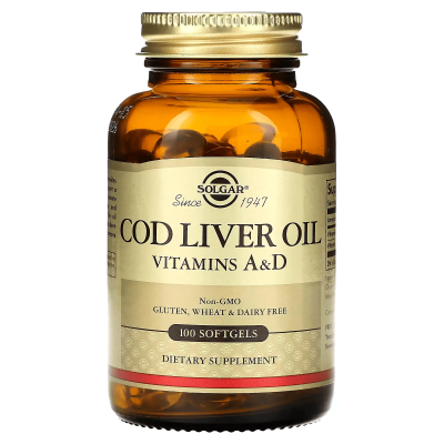 Solgar Vitamin А and D Cod Liver Oil 100 softgels