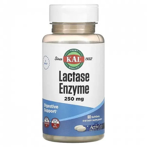 KAL Lactase Enzyme 250 mg 60 softgels