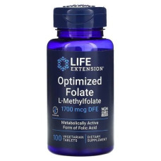 Life Extension Folate - tablets | 100 × 1700 мкг DFE