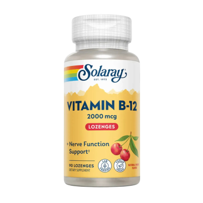 Solaray Vitamin B12 — lozenges | 90 × 2000 mcg
