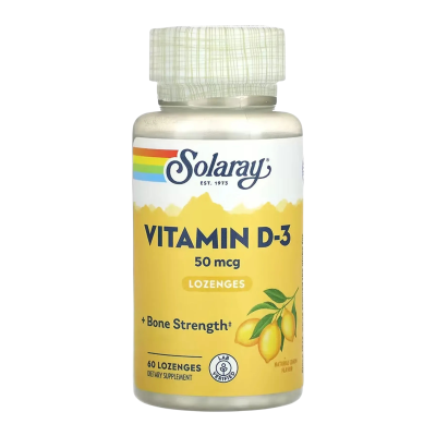 Solaray Vitamin D3 - lozenges | 60 × 50 mcg