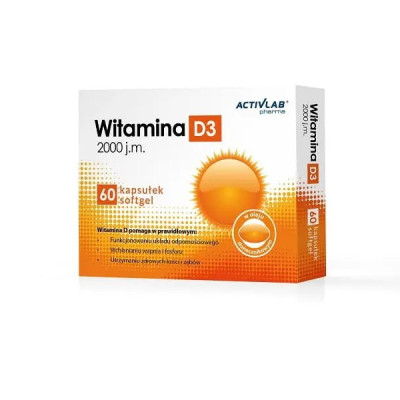 Activlab Pharma Vitamin D3 2000 IU 60 softgels
