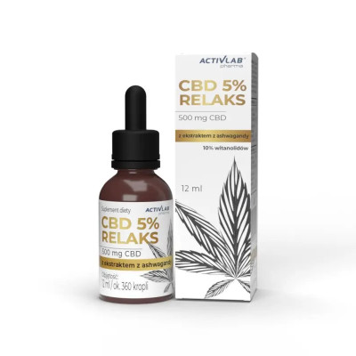Activlab Pharma CBD 5% Relax 500 mg с Ashwagandha 12 ml