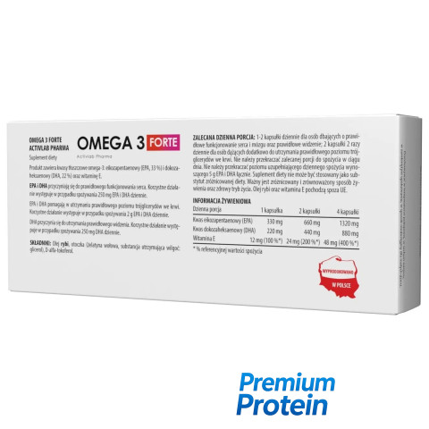 Activlab Pharma Omega 3 Forte 330 mg EPA i 220 mg DHA 60 caps
