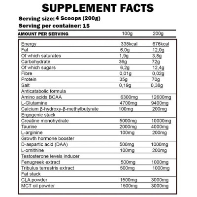 Kevin Levrone GOLD Lean Mass 3000 g