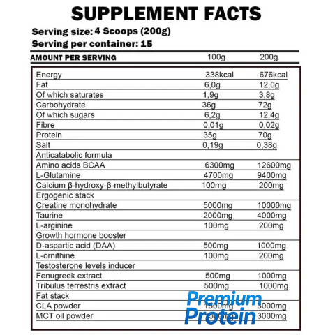 Kevin Levrone GOLD Lean Mass 3000 g