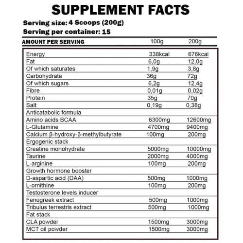 Kevin Levrone GOLD Lean Mass 3000 g