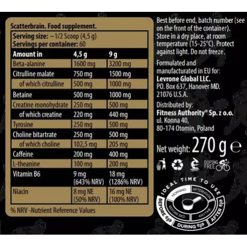 Kevin Levrone Scatterbrain 270 g
