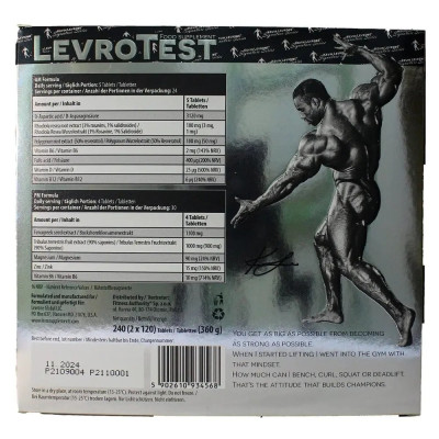Kevin Levrone Levro Test AM PM Formula 240 Tabs (2x120)