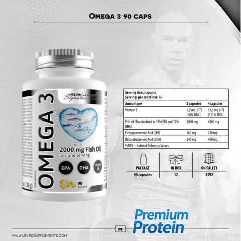 Kevin Levrone Omega-3 2000 mg 90 softgels