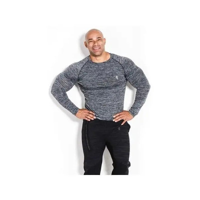 Kevin Levrone Longsleeve 01 LM Compression Dark Grey
