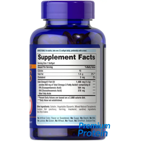 Puritan's Pride Omega 3 Fish Oil 950 mg 90 softgels