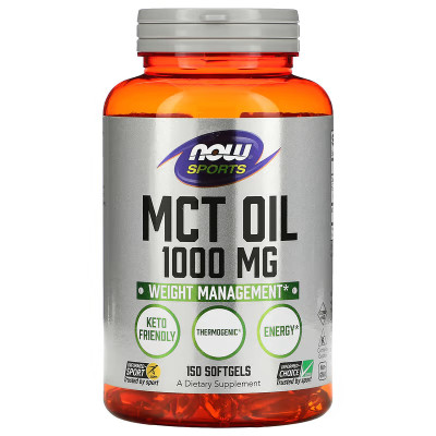 NOW Sports MCT Oil — softgels | 150 × 1000 mg