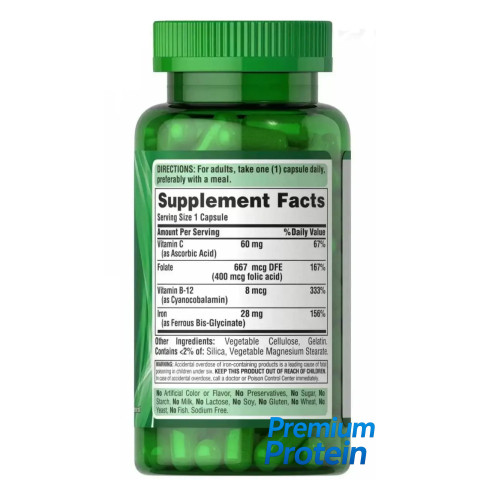 Puritan's Pride Easy Iron 28 mg 90 caps