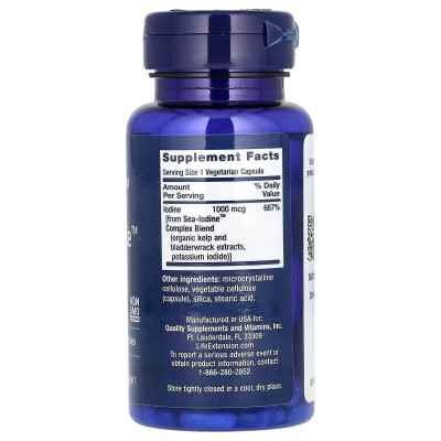 Life Extension Iodine - capsules | 60 × 1000 mcg