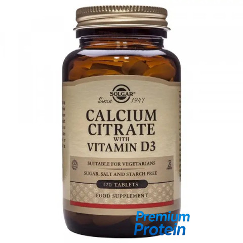 Solgar Calcium Citrate with Vitamin D3 — tablets | 120