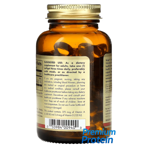 Solgar Vitamin А and D Cod Liver Oil 100 softgels