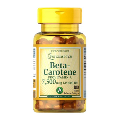 Puritan’s Pride Beta-Carotene 7500 mcg 100 softgels