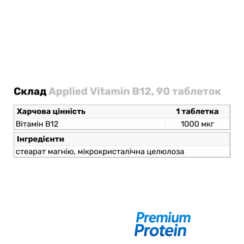 Applied Nutrition Vitamin B12, 90 таблеток