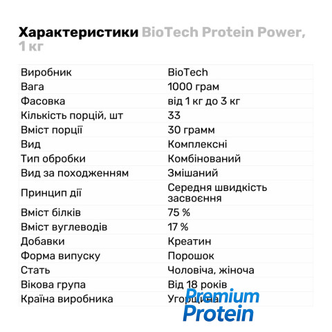 BioTech Protein Power, 1 кг
