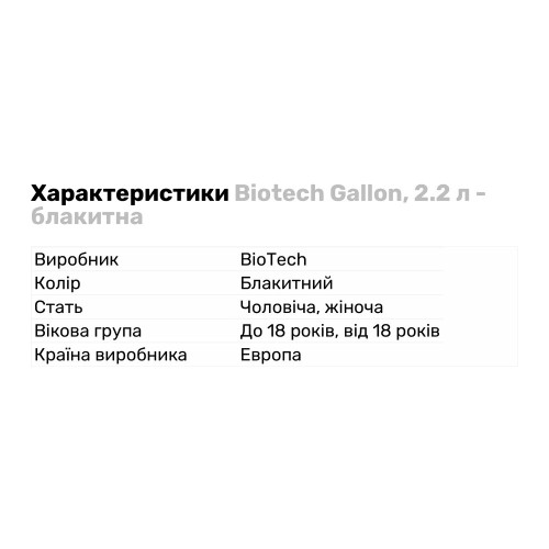 Biotech Gallon, 2.2 л – голубая