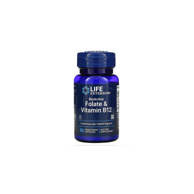 Life Extension Folate + Vitamin B12 — capsules | 90