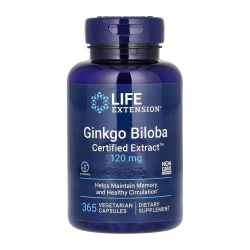 Life Extension Ginkgo Biloba Extract — capsules | 365 × 120 mg