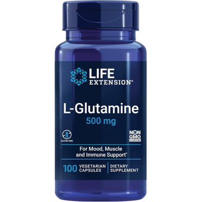 Life Extension L-Glutamine — capsules | 100 × 500 mg
