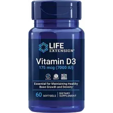 Life Extension Vitamin D3 — softgels | 60 × 175 mcg (7000 IU)