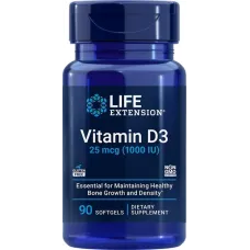 Life Extension Vitamin D3 — softgels | 90 × 25 mcg (1000 IU)