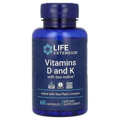 Life Extension Vitamin D + Vitamin K + Iodine — capsules | 60