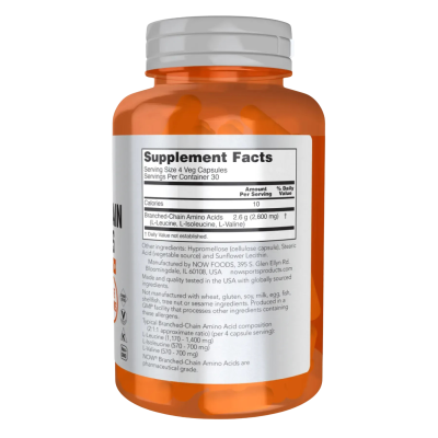 NOW Sports BCAA — capsules | 120