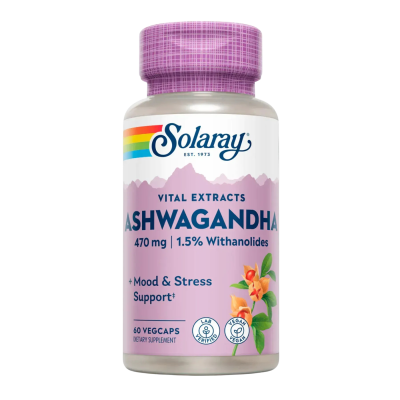 Solaray Ashwaganda Root Extract — capsules | 60 × 470 mg