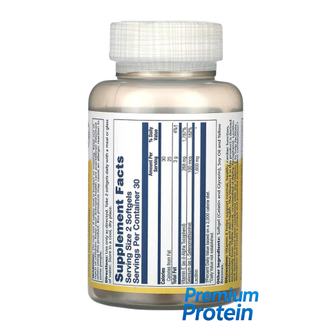 Solaray Vitamin E with Selenium — softgels | 60 × 268 mg