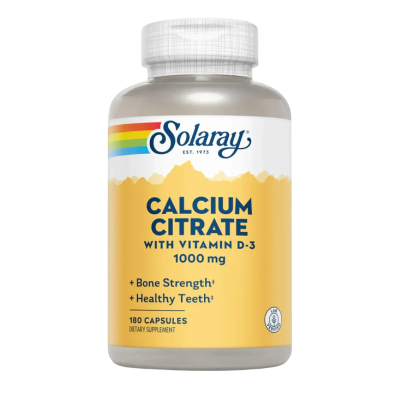Solaray Calcium Citrate with Vitamin D3 — capsules | 180 × 1000 мг