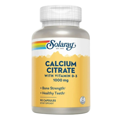 Solaray Calcium Citrate with Vitamin D3 — capsules | 90 × 1000 мг