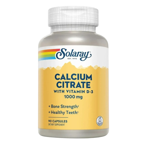 Solaray Calcium Citrate with Vitamin D3 — capsules | 90 × 1000 mg