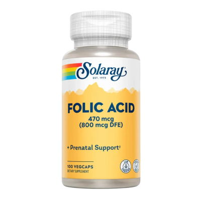 Solaray Folate - capsules | 100 × 470 мкг (800 мкг DFE)