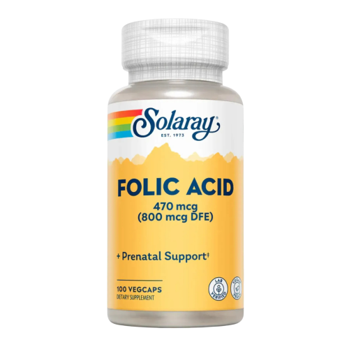 Solaray Folate — capsules | 100 × 470 mcg (800 mcg DFE)