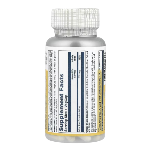 Solaray Iodine — capsules | 30 × 500 mcg