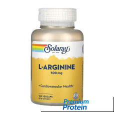 Solaray L-Arginine Free Form — capsules | 100 × 500 mg