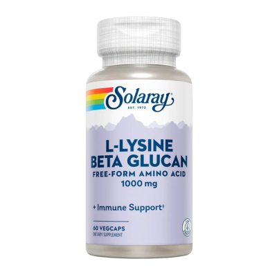 Solaray L-Lysine with Beta Glucan — capsules | 60 × 1000 mg