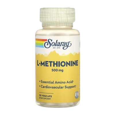 Solaray L-Methionine — capsules | 30 × 500 mg