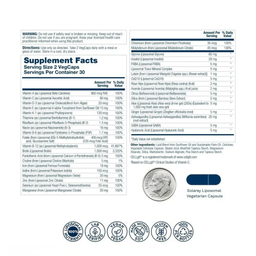 Solaray Liposomal Multivitamin Womens — capsules | 60