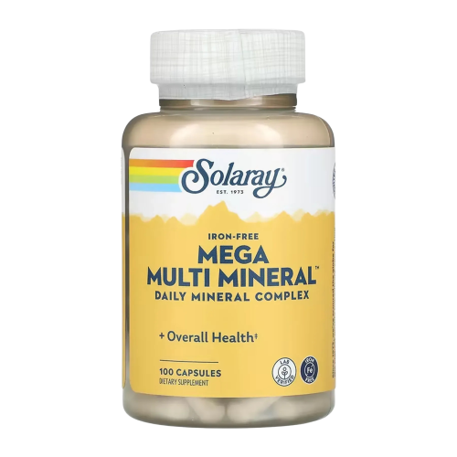Solaray Mega Multi Mineral Iron-Free — capsules | 100
