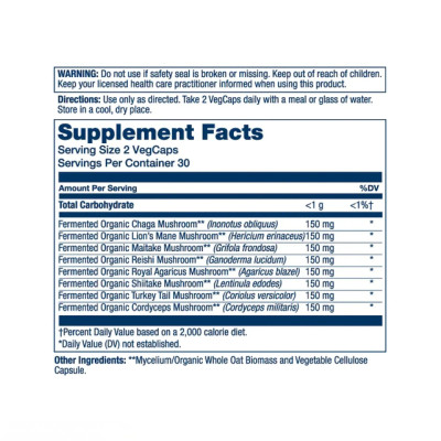 Solaray Org Grown Mushroom Complete - capsules | 60 × 1200 mg
