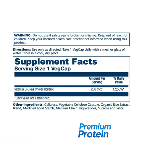 Solaray Vitamin D3 — capsules | 60 × 250 mcg