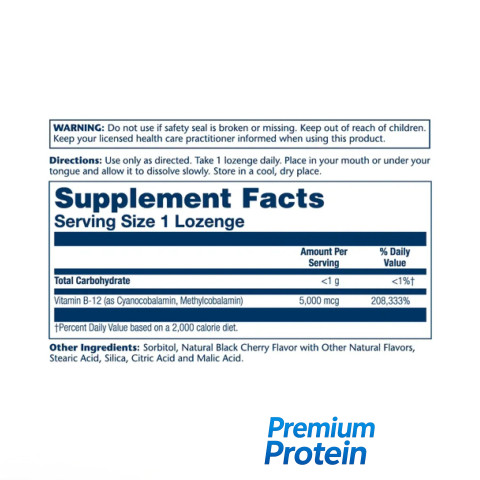 Solaray Vitamin B12 — lozenges | 30 × 5000 mcg